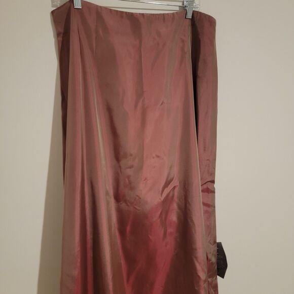 Js Collection Womens Maxi Skirt Size 16 Iridescent Pink Fairy Glam Tafetta - Picture 4 of 9